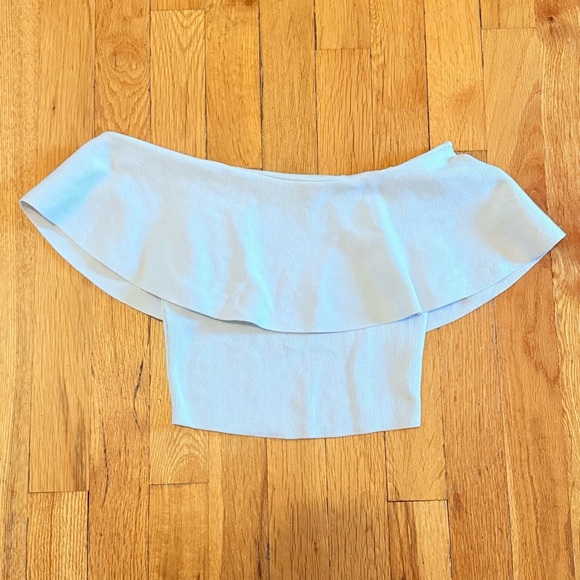 BABATON ARITZIA Marek Off Shoulder Crop Top Light Grey Size XXS - Picture 5 of 6